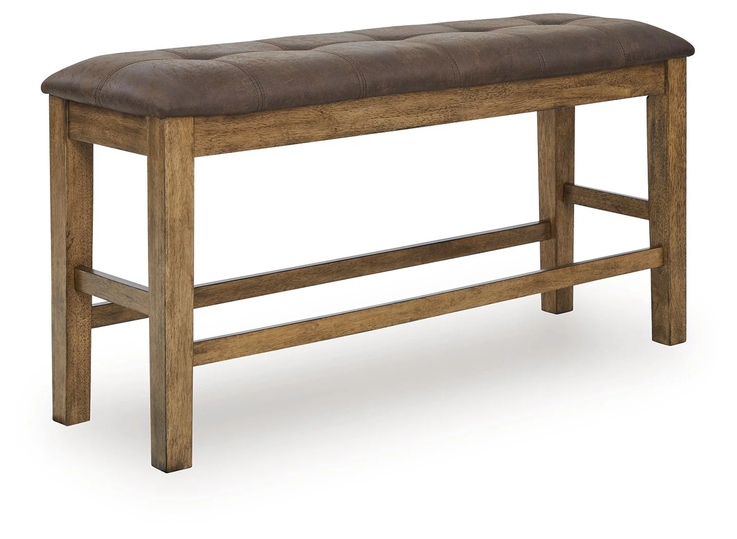 Urbinforte - Double Counter Height Upholstered Bench - Light Brown - Image 1