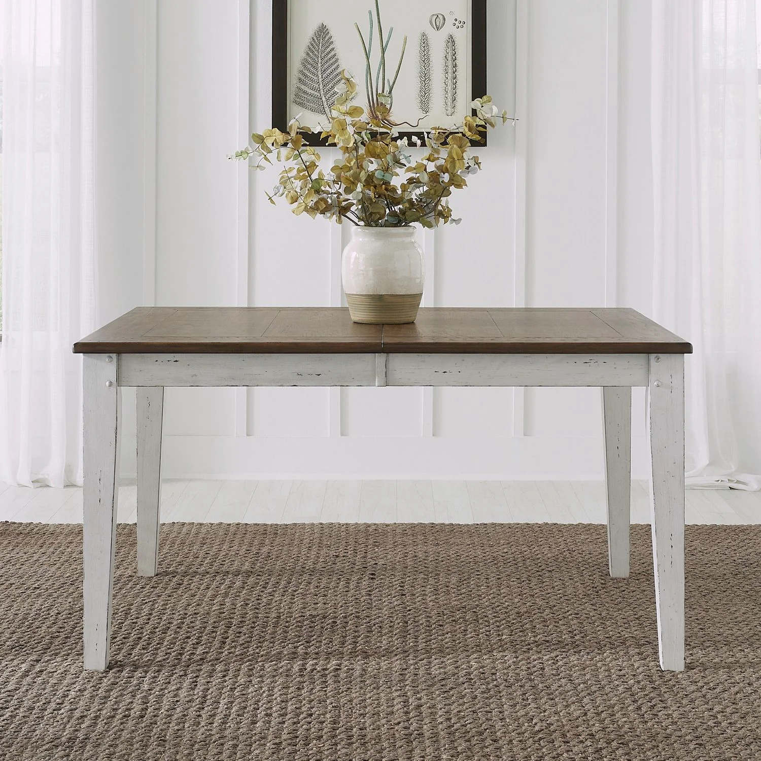 Al Fresco - Rectangular Leg Table - Graphite & Whitestone - Image 1