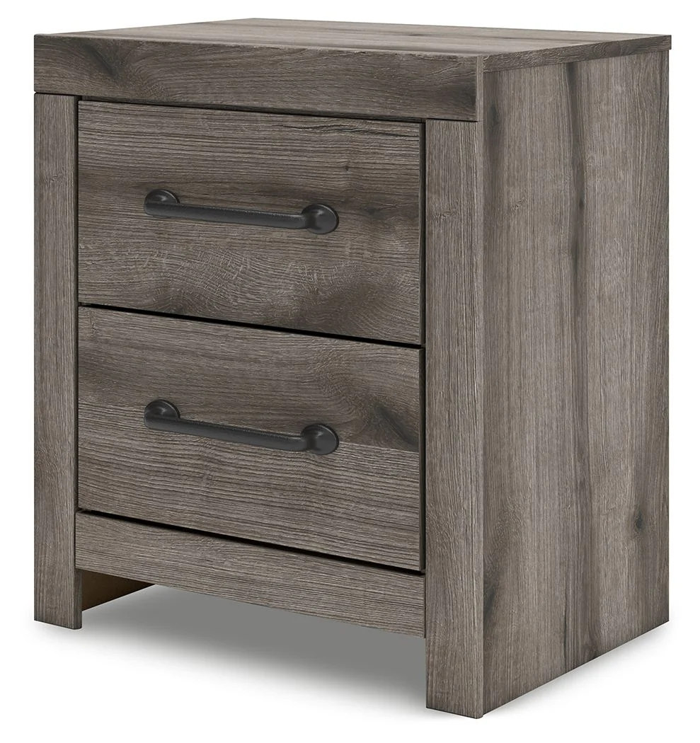 Graystorm - Two Drawer Night Stand - Brown Gray - Image 2