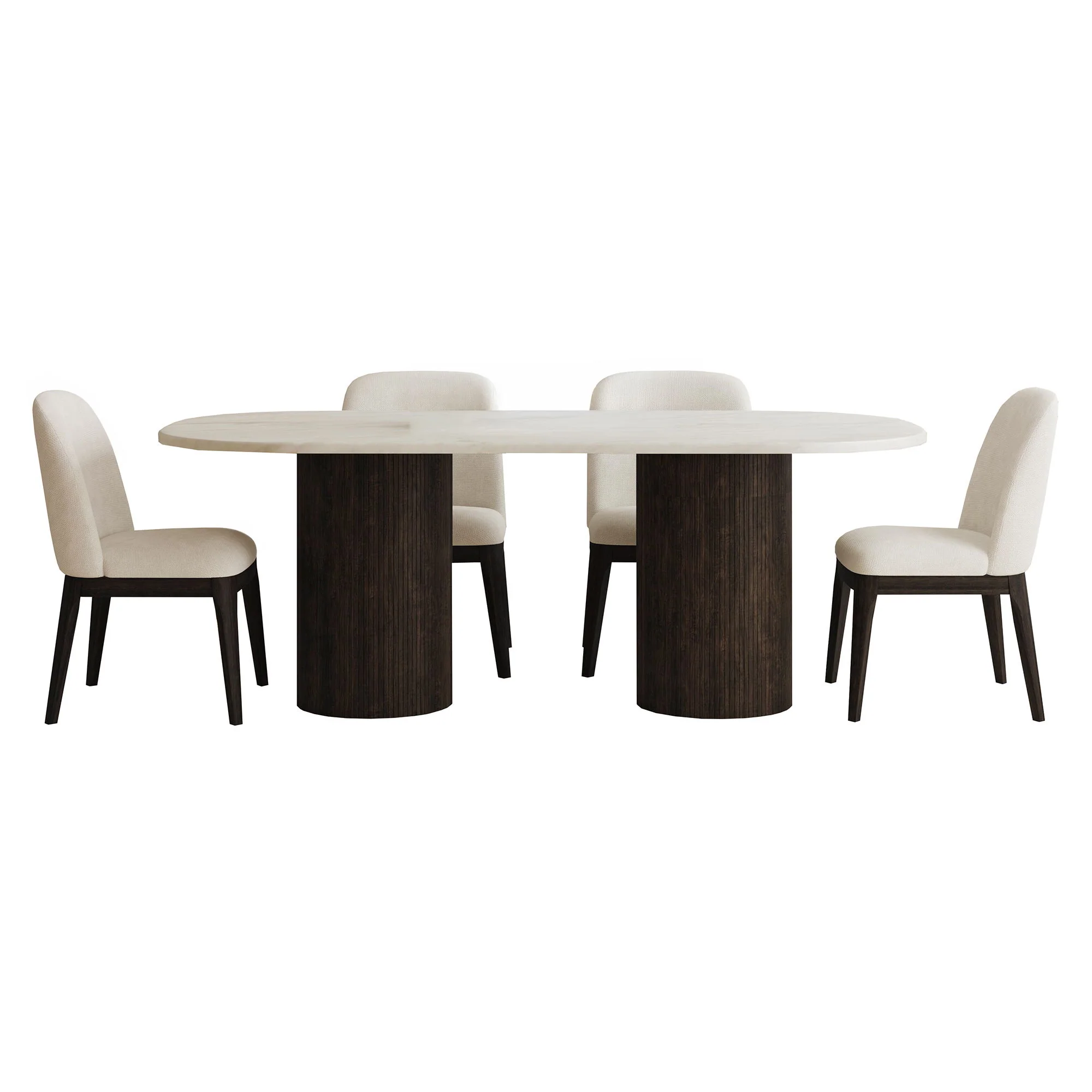Sylvie – 5 Piece Standard Height Dining Set, Oval Table