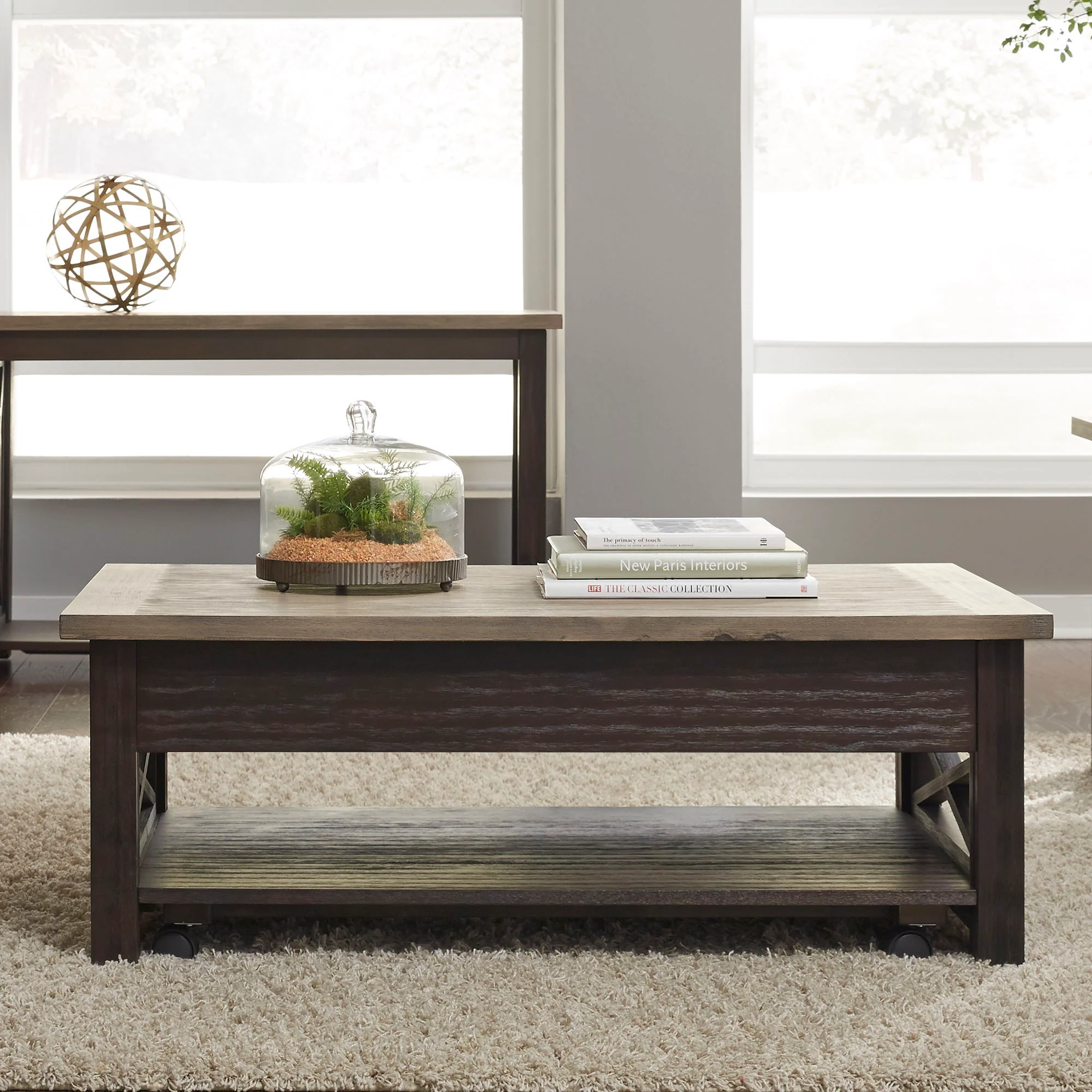 Heatherbrook - Lift Top Cocktail Table - Charcoal & Ash - Image 3