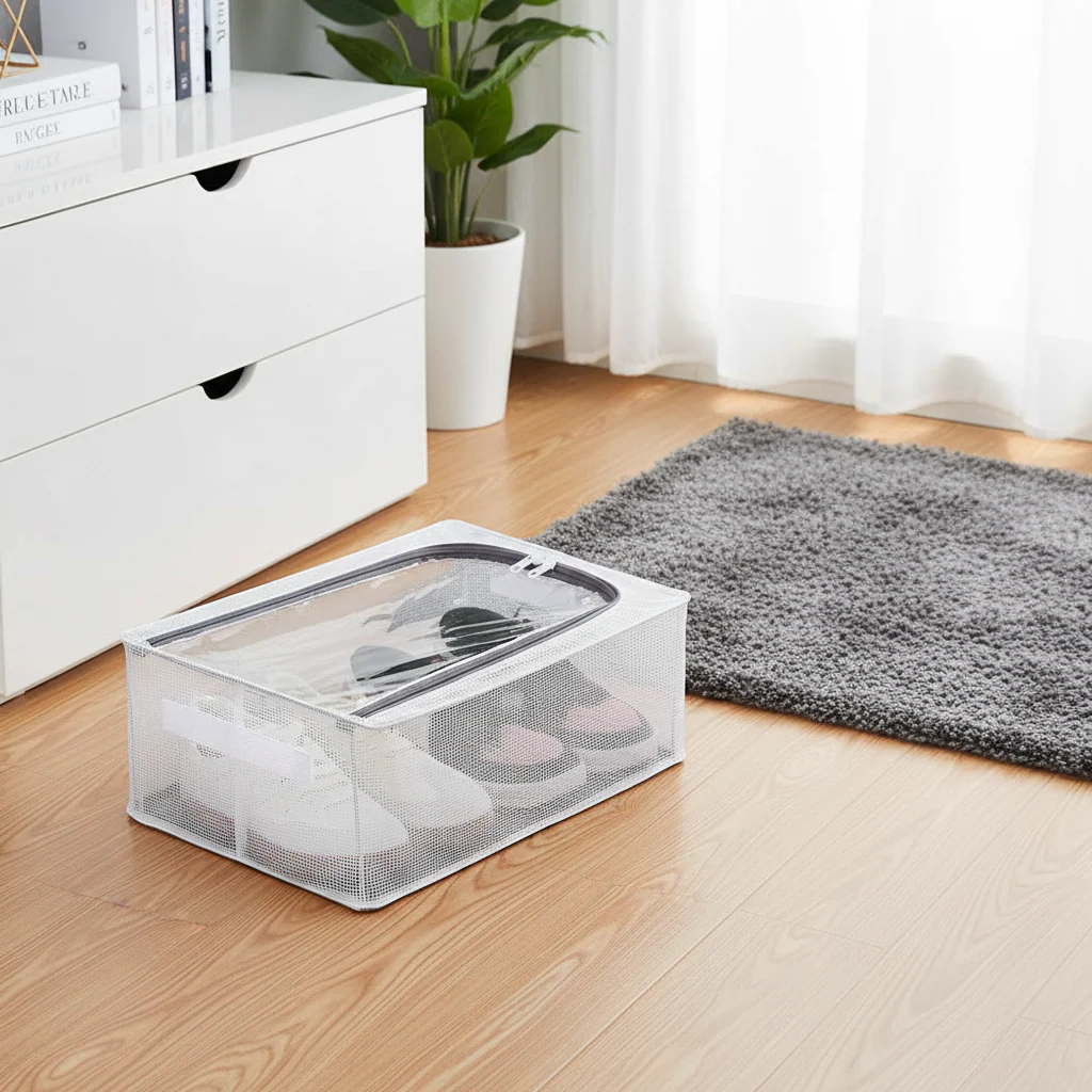 Foldable Stackable Shoe Storage Organizer - Image 2