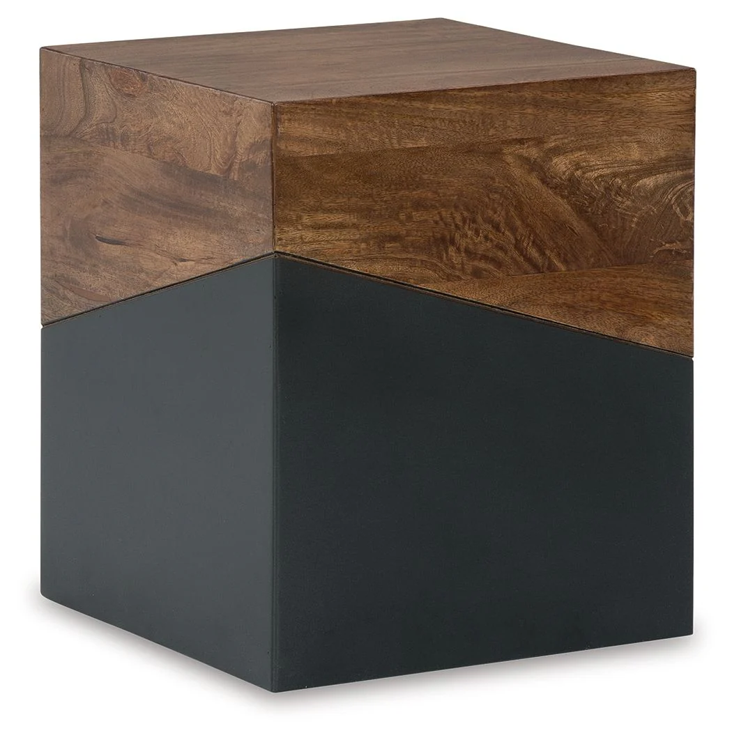 Trailbend - Accent Table - Brown / Gunmetal - Image 1