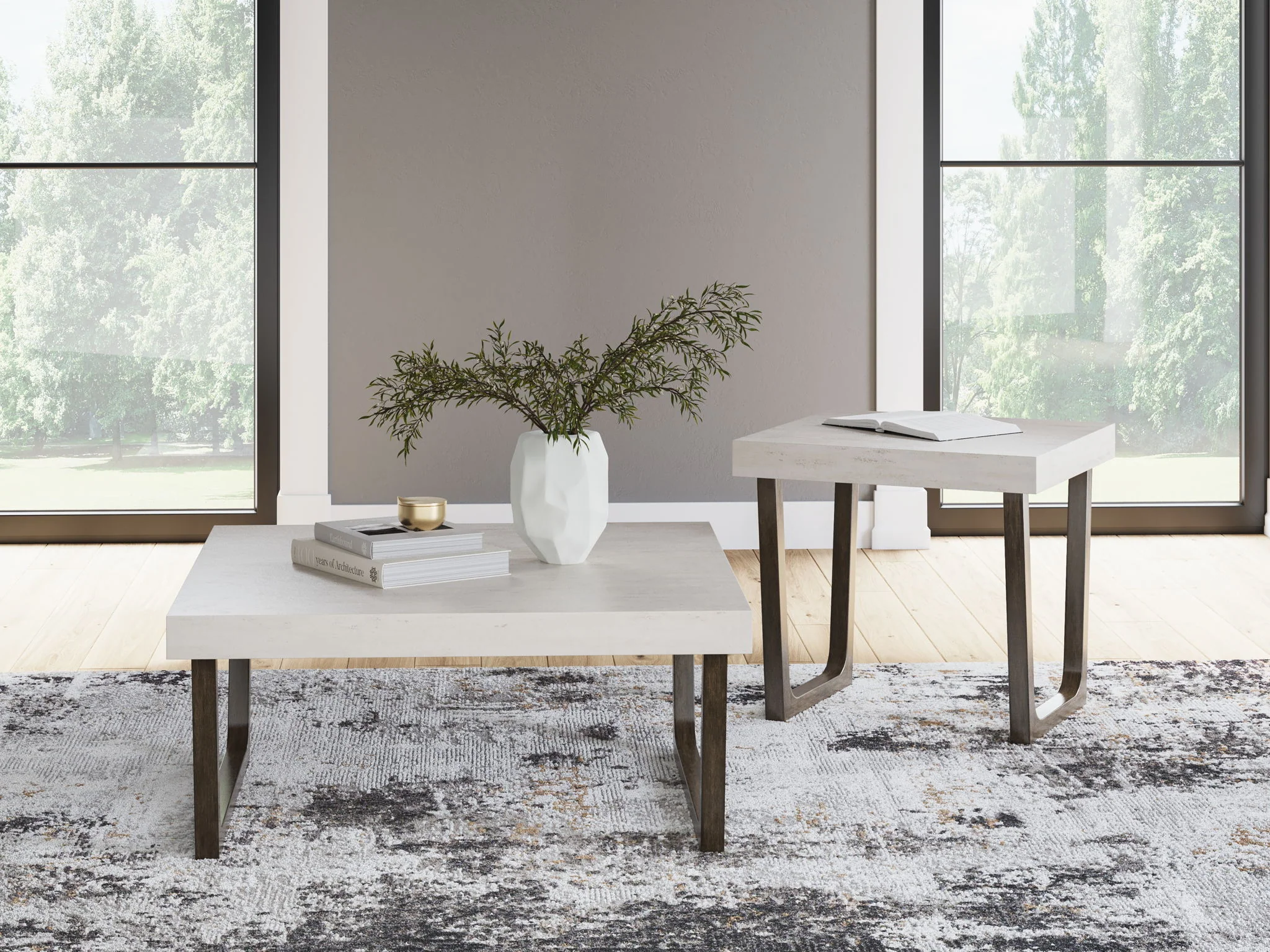Westenfort - Occasional Table Set (Set of 2) - Espresso / Gray - Image 2