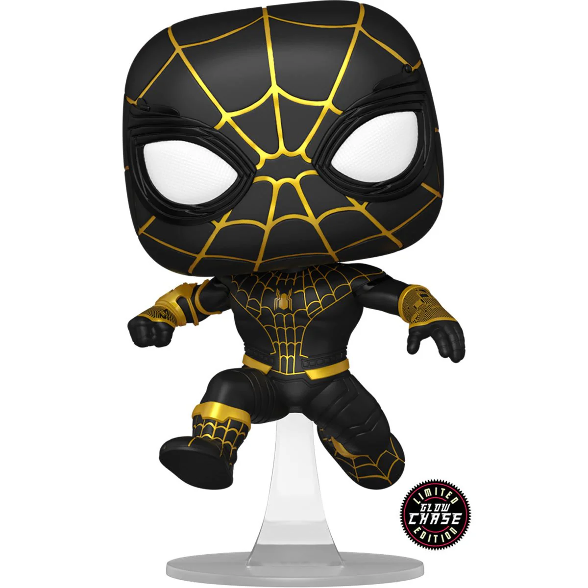 Funko Pop! Marvel: Spider-Man No Way Home - Unmasked Spider-Man Black Suit CHASE AAA Anime Exclusive - Image 3