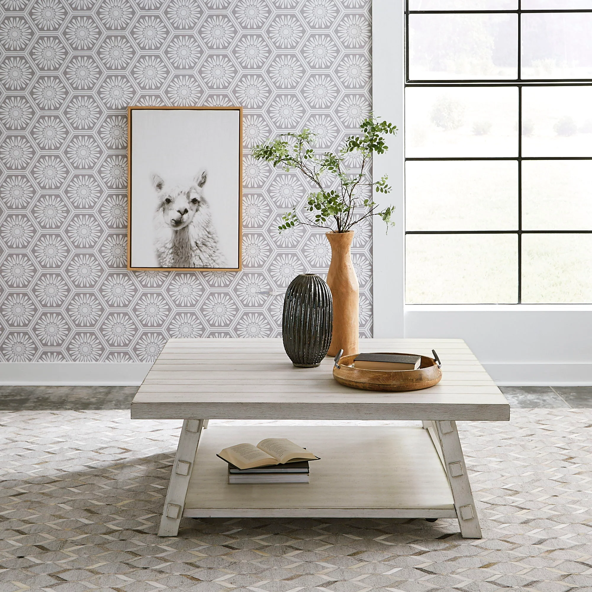 Modern Farmhouse - Oversized Square Cocktail Table - Image 2