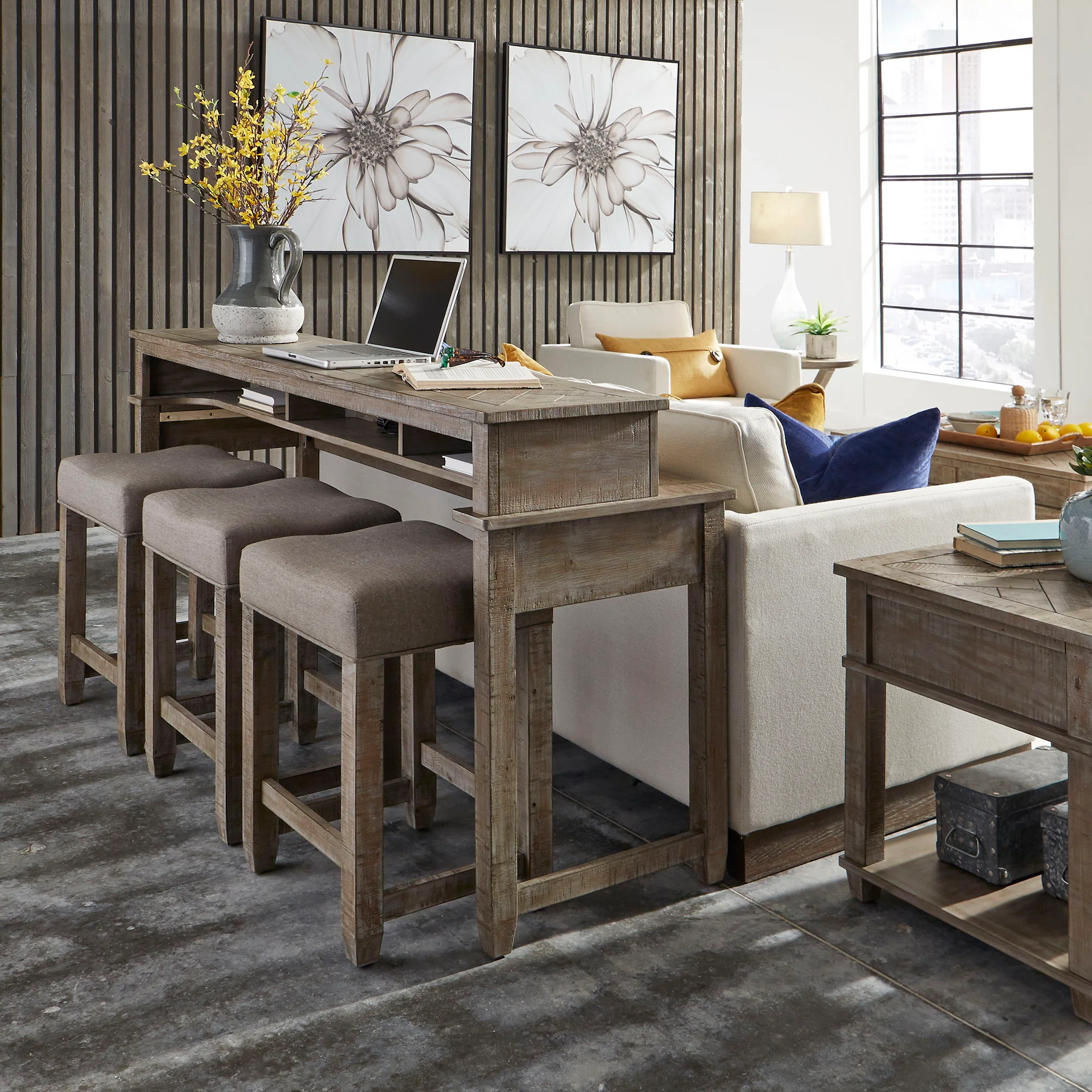 Parkland Falls – 4 Piece Living Room Set – Weathered Taupe