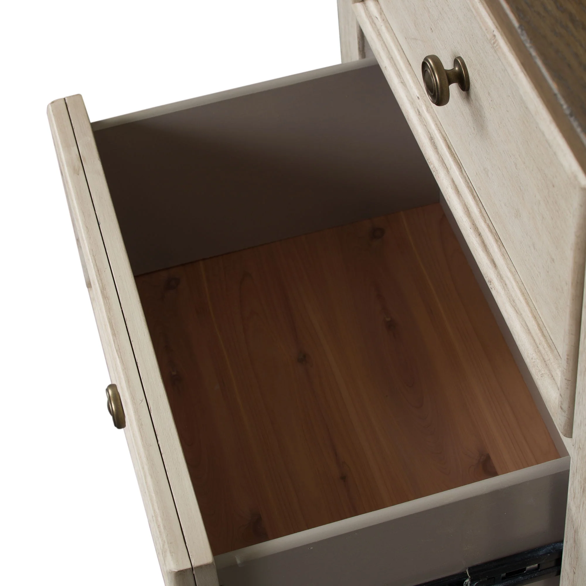 Heartland - 2 Drawer Nightstand With Charging Station - Antique White / Tobacco Tops - Image 3