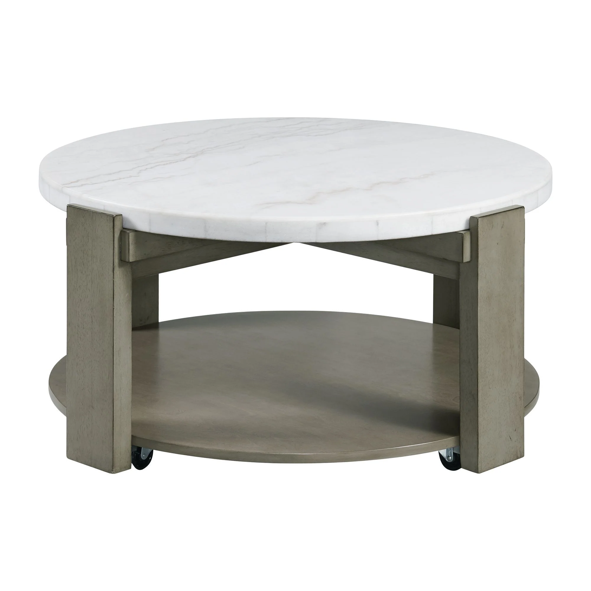 Rosamel - Round Coffee Table - Gray - Image 2