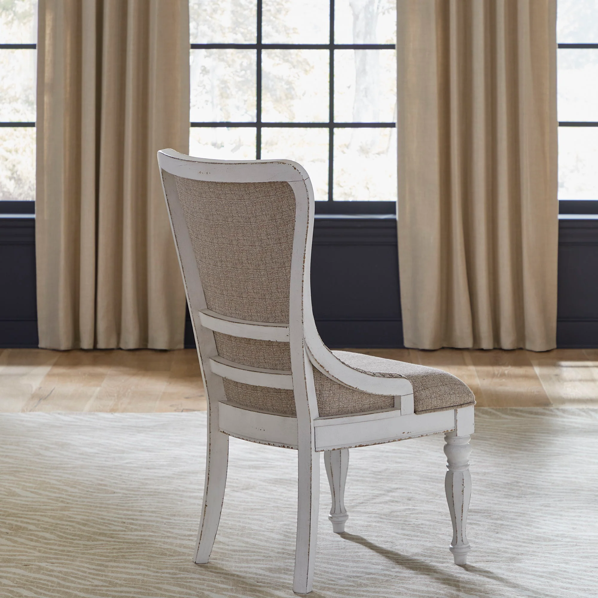 Magnolia Manor - Upholstered Wing Back Side Chair - Antique White - Image 2
