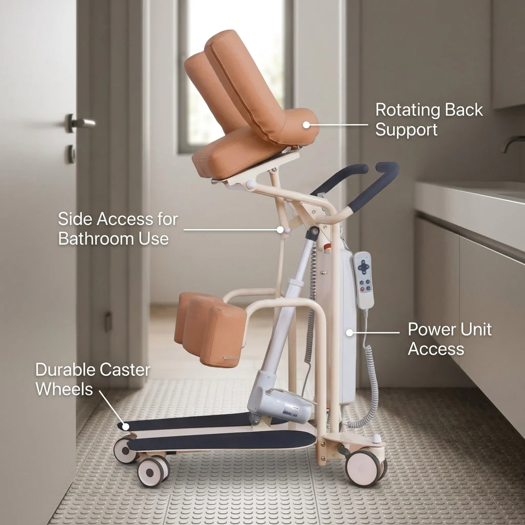 Easy Lift Patient Elderly Mobility Transfer Chair - Image 2
