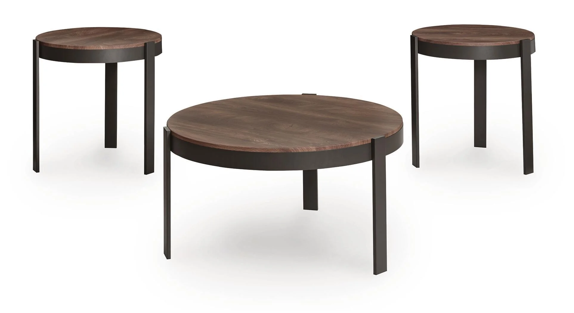 Horizon Hills – Occasional Table Set (Set of 3) – Brown / Black