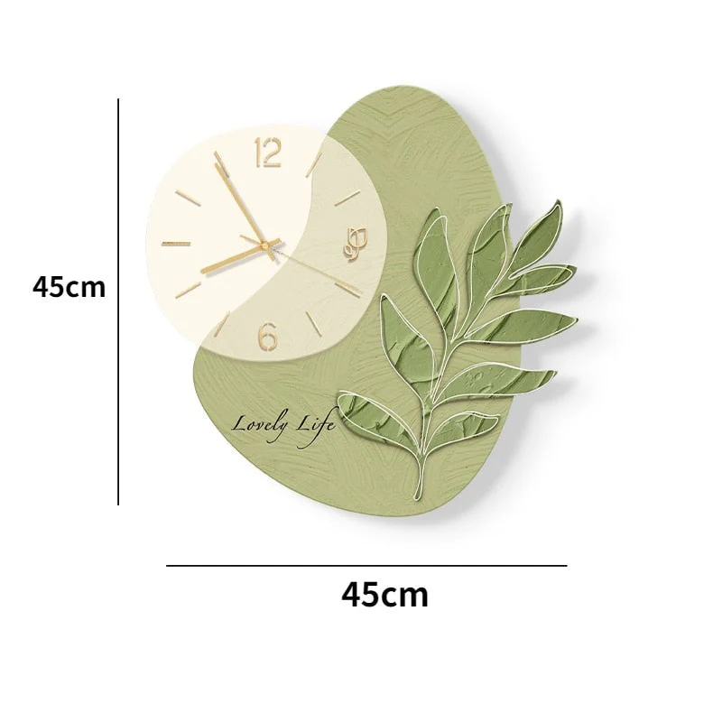 Elegant Leaf LED Silent Wall Clock - Image 3