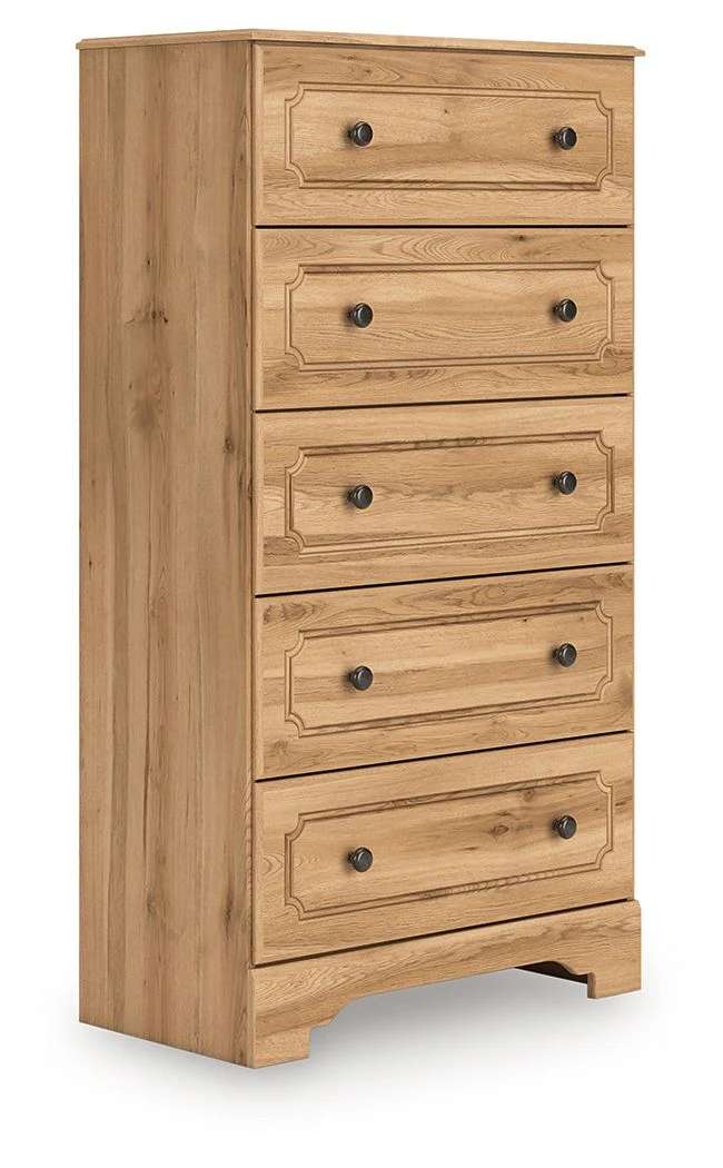 Aleaport - Five Drawer Chest - Warm Brown - Image 2