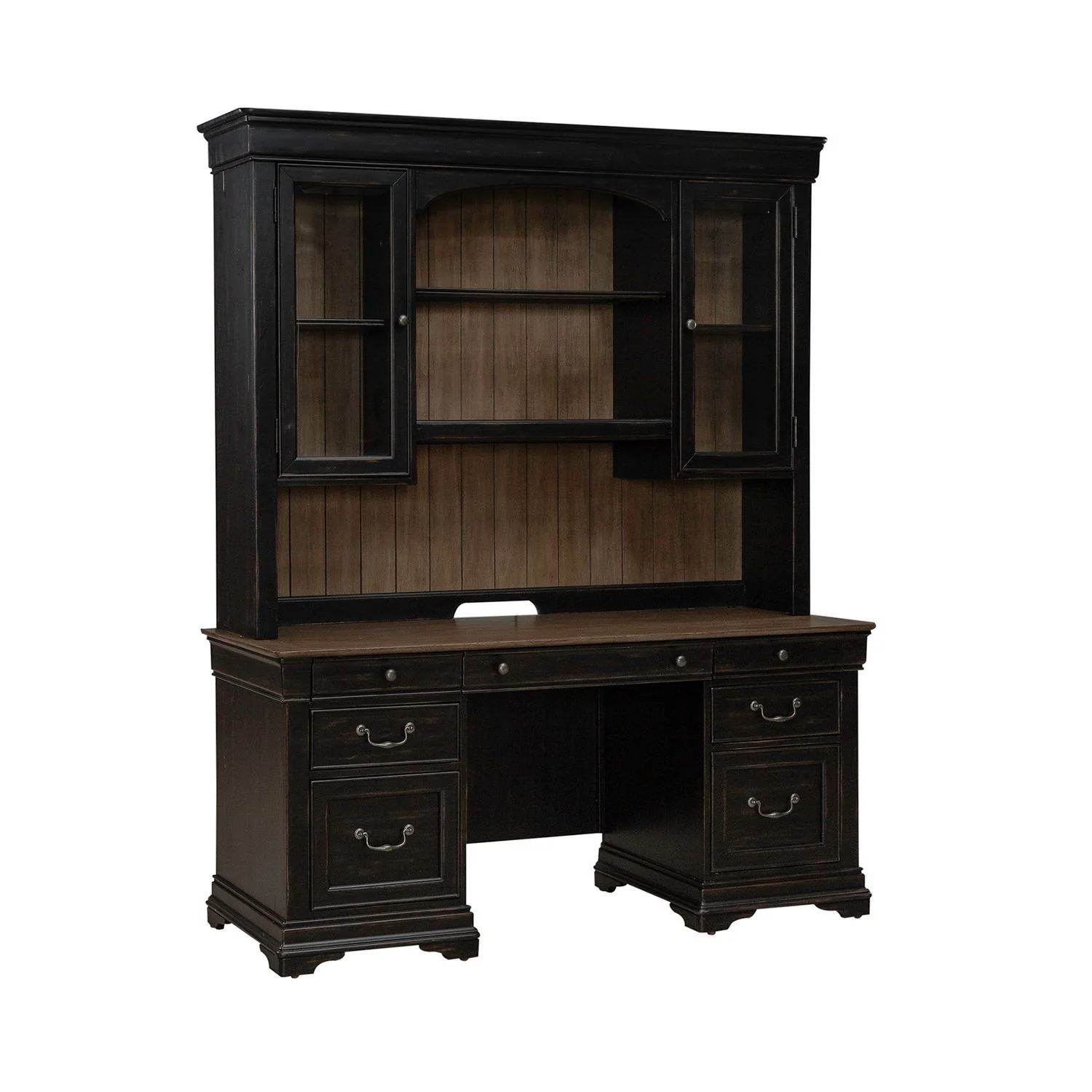 Meritage - Credenza & Hutch - Aged Charcoal - Image 3