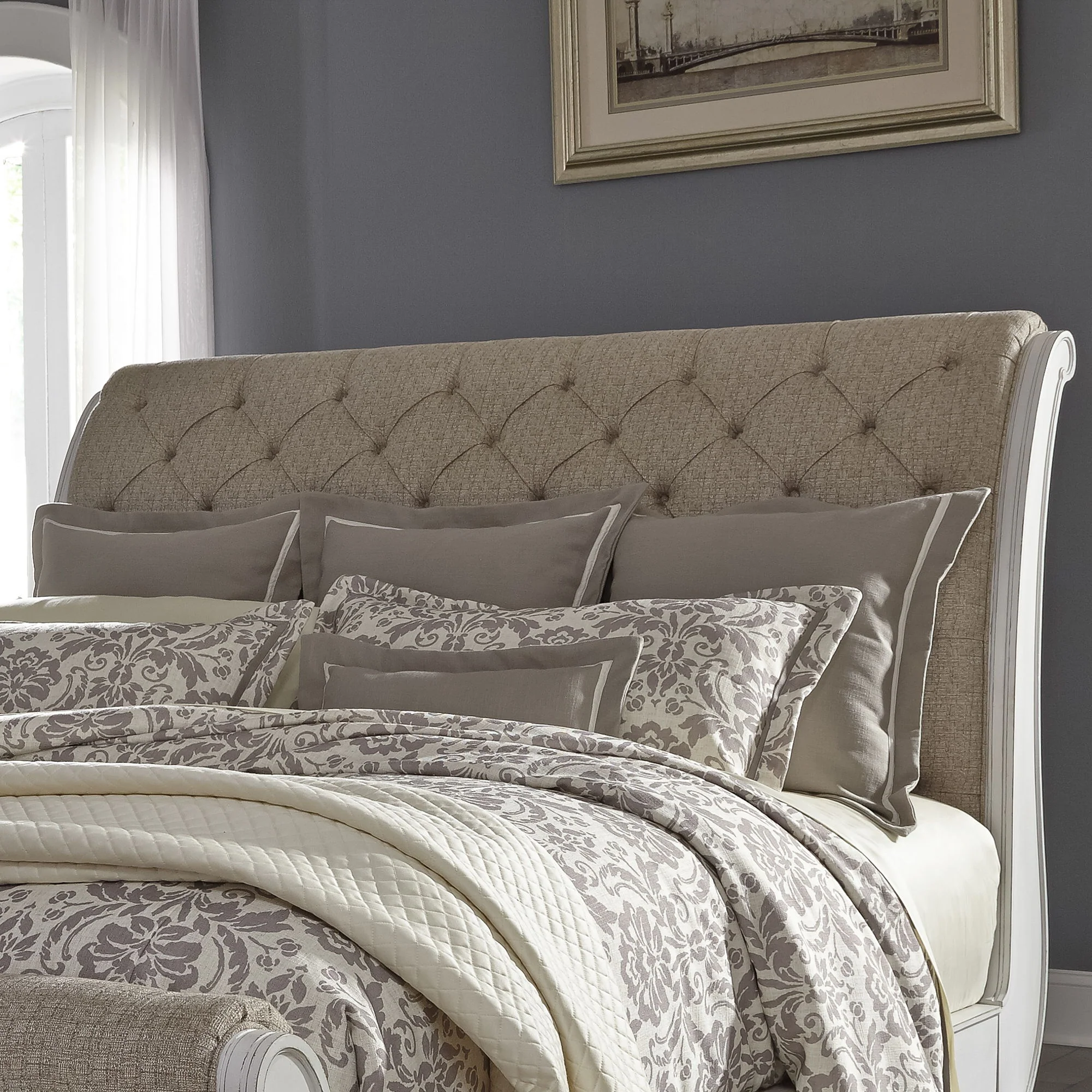 Abbey Park - Upholstered Sleigh Headboard - Image 1
