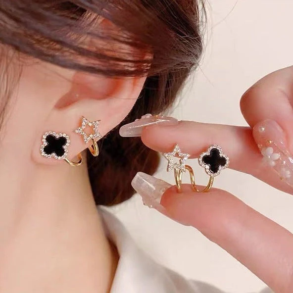 Lucky Charm Four-Leaf Clover Chic Earrings - Image 1