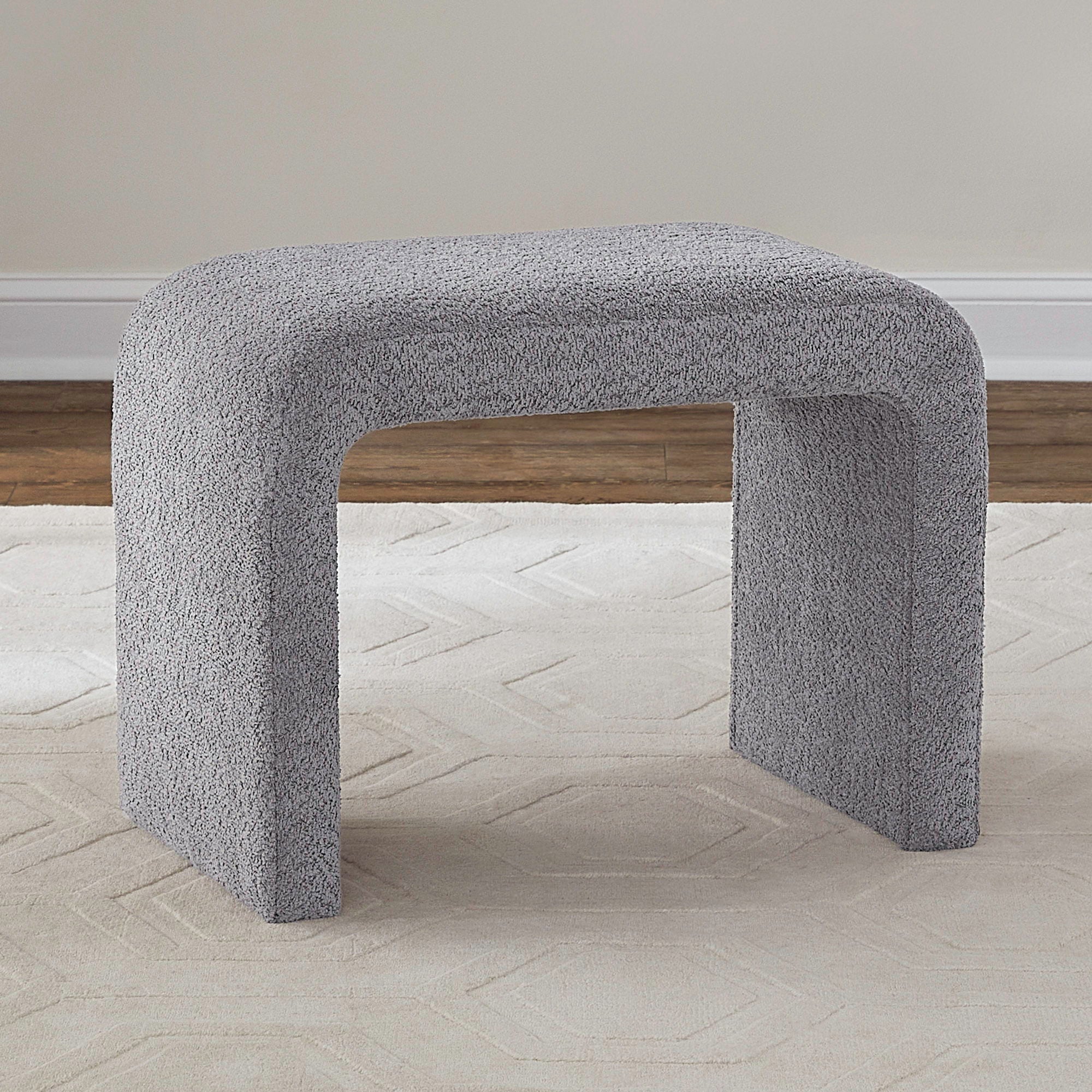 Cascade Falls - Upholstered Accent Stool - Satin Espresso - Image 1
