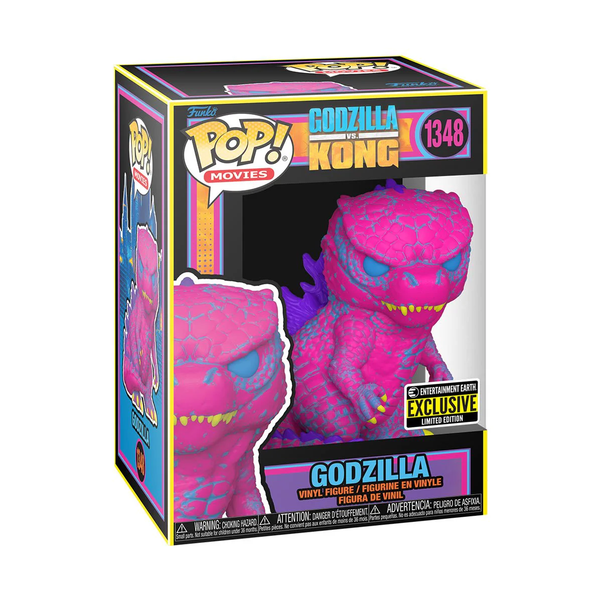 Funko Pop! Movies: Godzilla vs Kong - Godzilla Blacklight Entertainment Earth Exclusive - Image 2