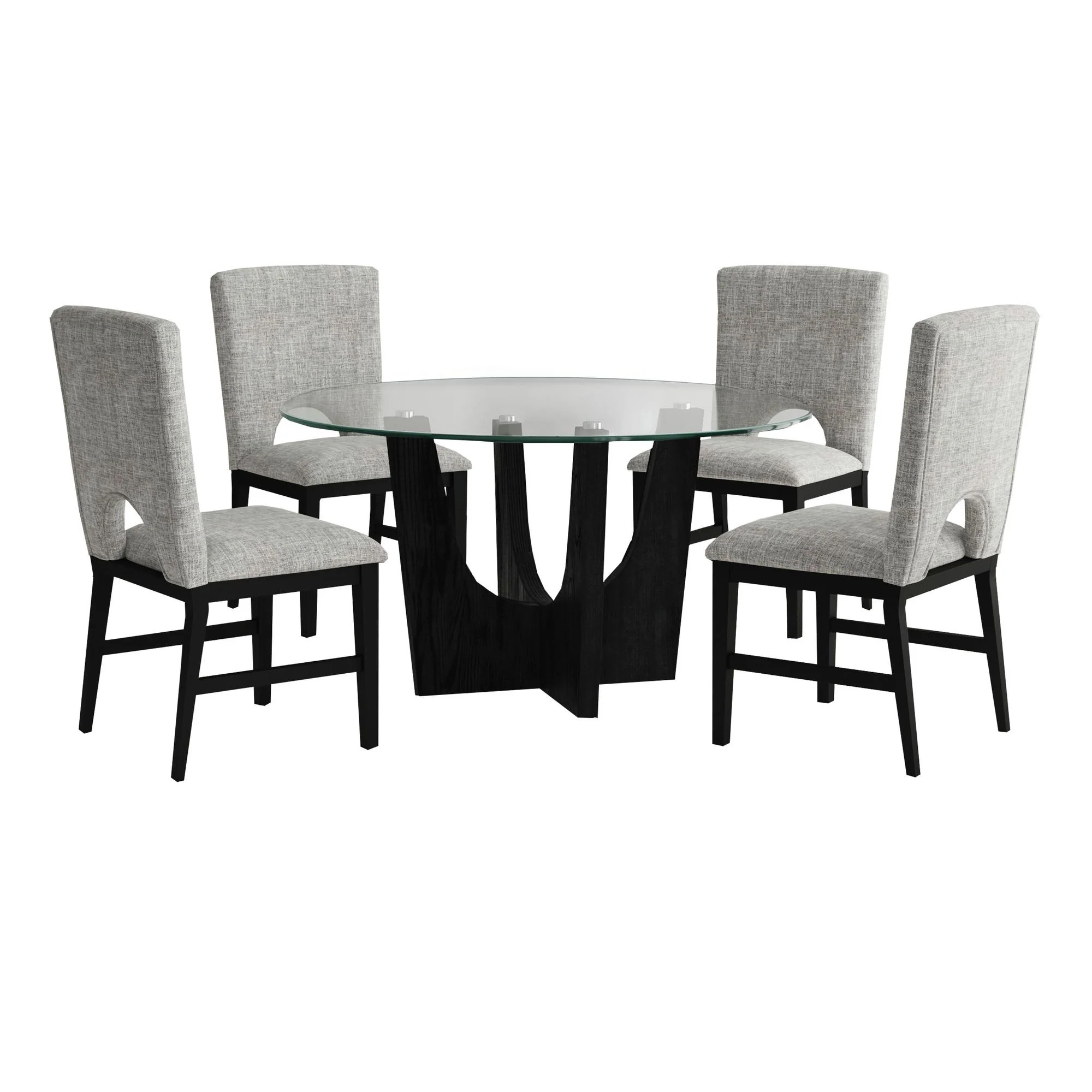 Oregon - 5 Piece Standard Height Dining Set (Round Table And Four Chairs) - Image 3