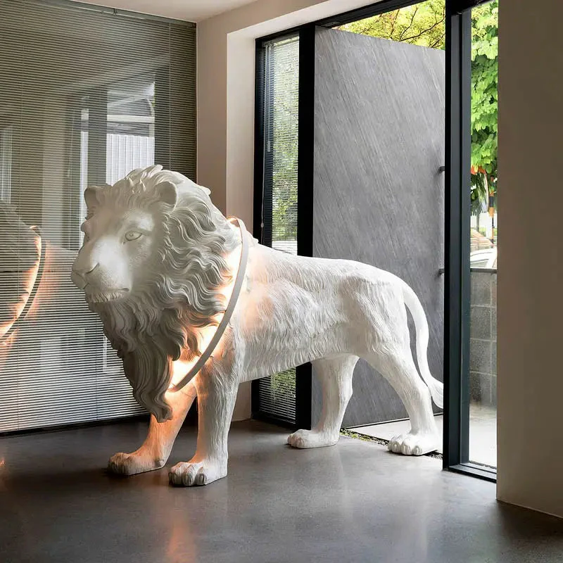 Modern Artistic Lion Pose Home Decorative Lamp - Image 1