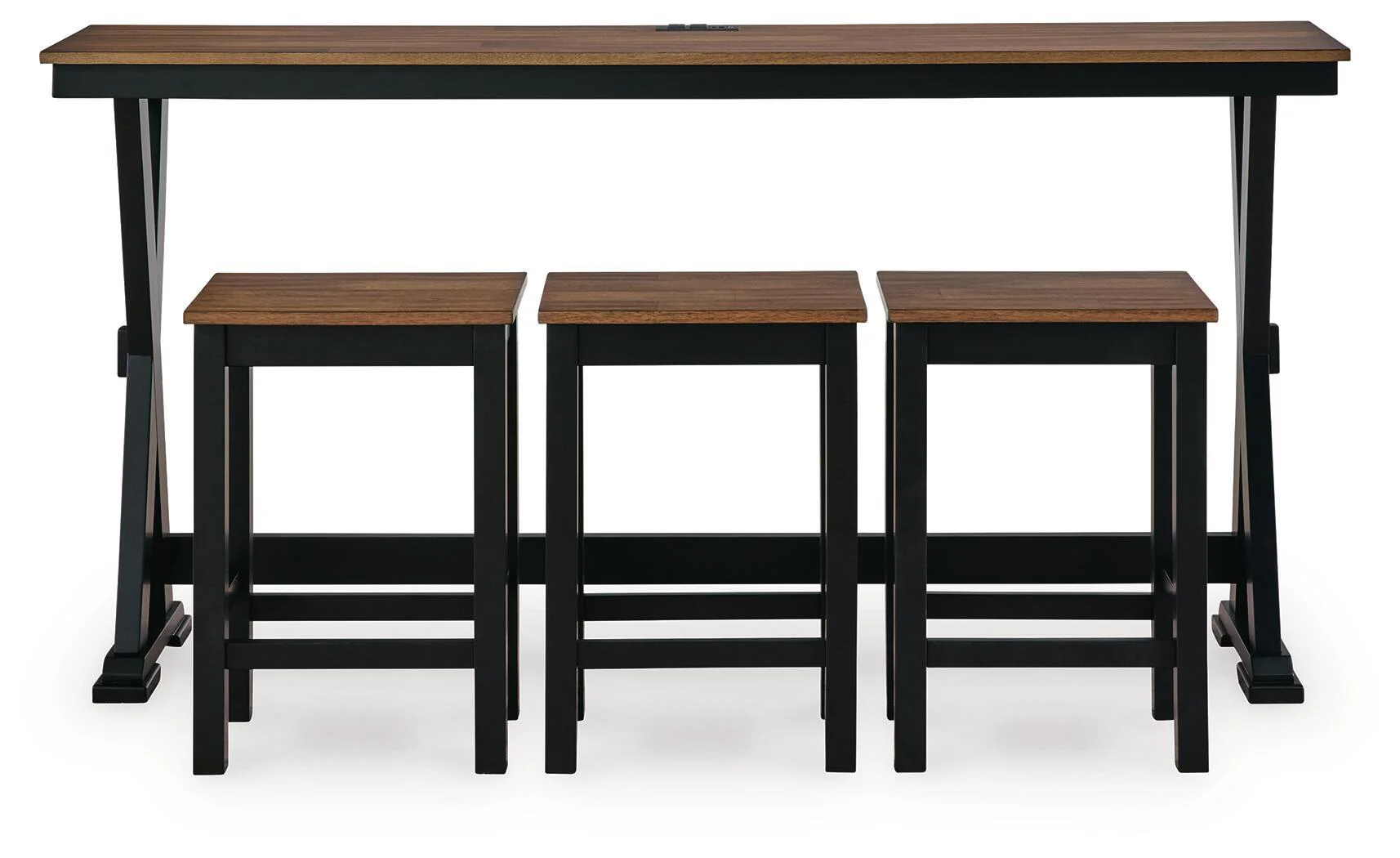 Wildenauer - Rectangular Dining Room Counter Table Set (Set of 4) - Brown / Black - Image 3