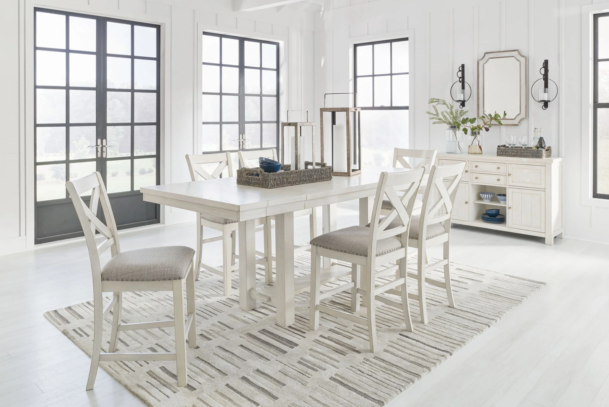 Robbinsdale - Rectangular Counter Height Dining Extension Table Set - Image 3