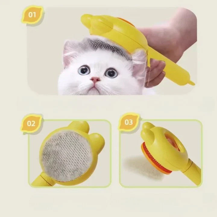 One Click Hair Removal Pet Grooming Brush - Image 3