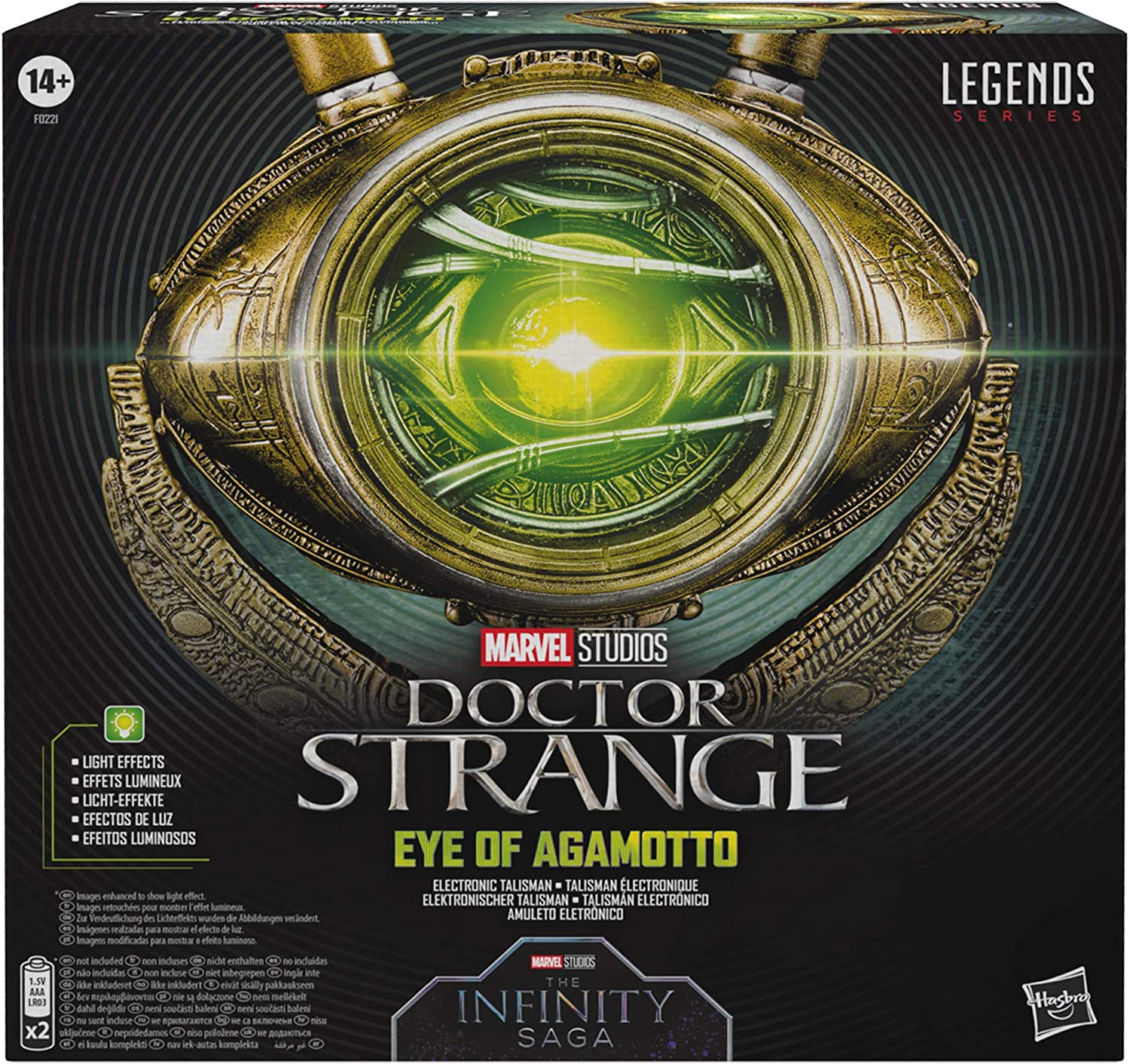 Marvel Legends Series Doctor Strange Premium Role Play Eye of Agamotto Electronic Talisman - Image 2