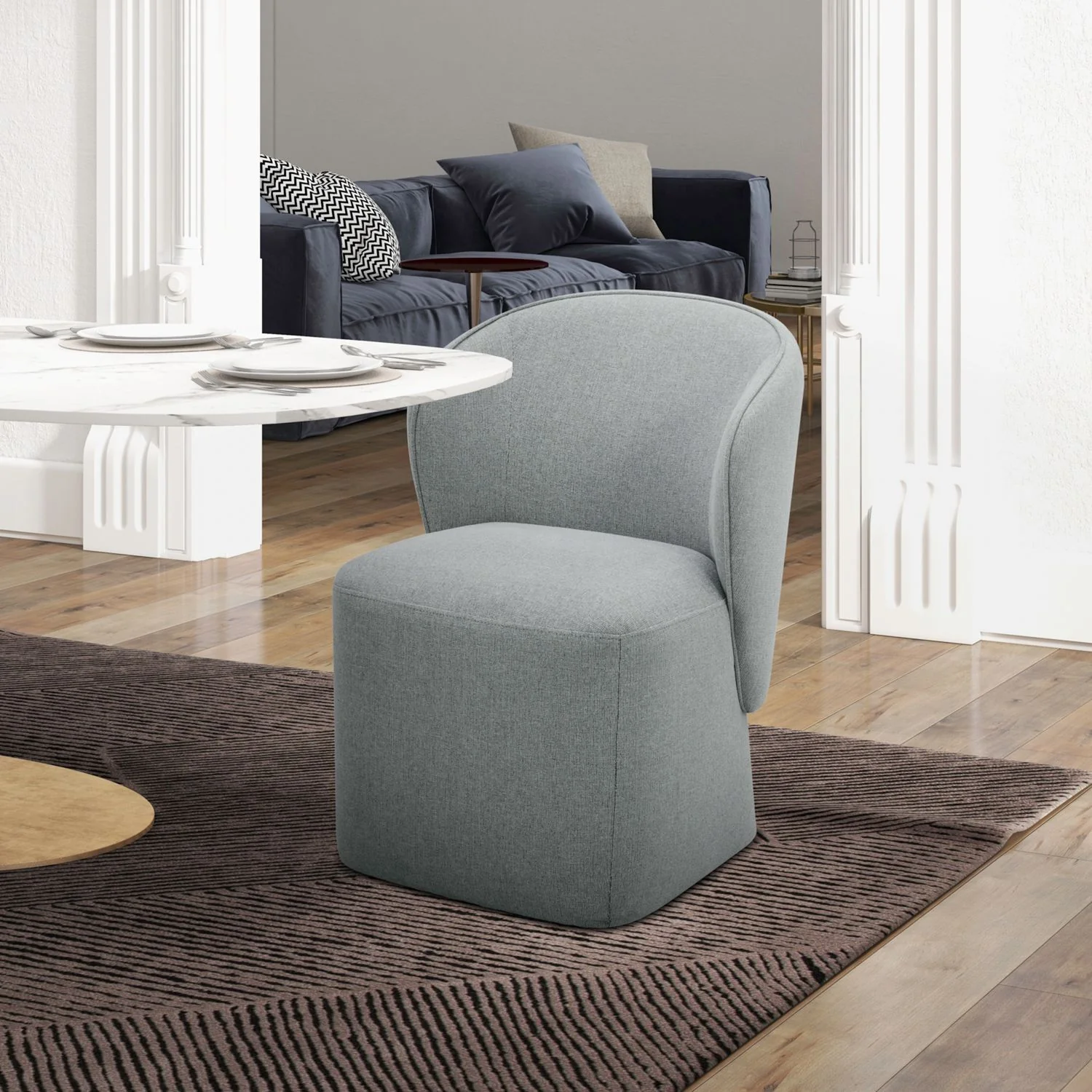 Accent Dining - Dining Chair With Casters - Image 3