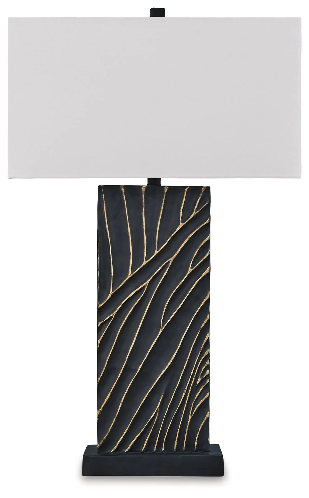Bartlen - Poly Table Lamp - Black / Gold Finish - Image 1