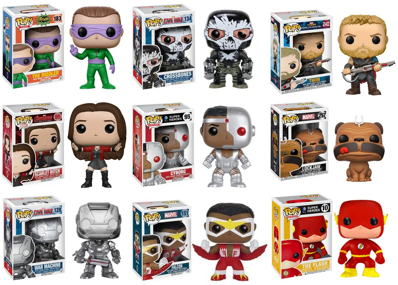 Funko POP! DC and Marvel Superhero Mystery Pack – 6 Random Funko POPs! All Comic Book Characters! No Duplication!