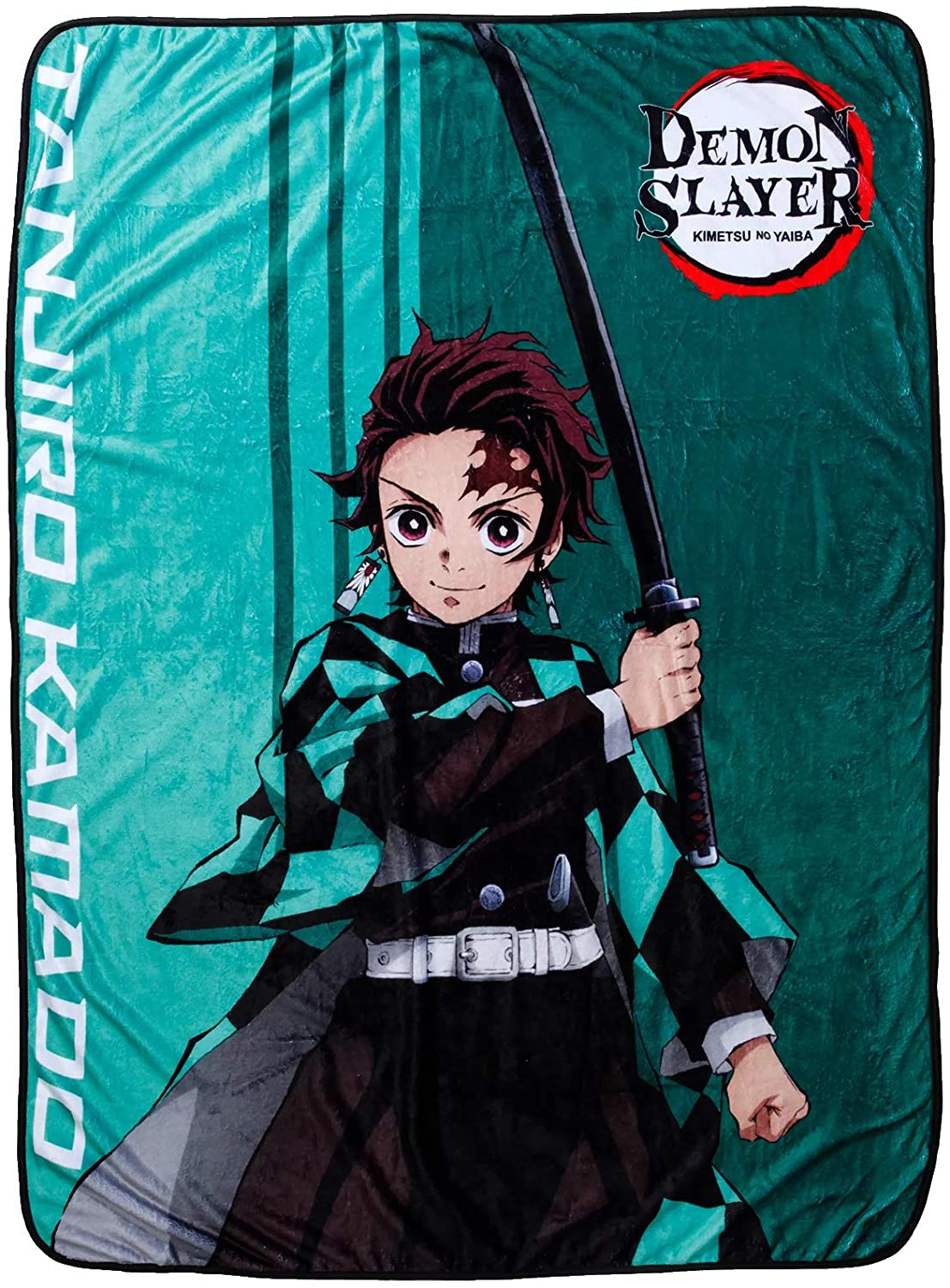 Demon Slayer Kimetsu no Yaiba Tanjiro Kamado Anime Fleece Throw Blanket - Image 1