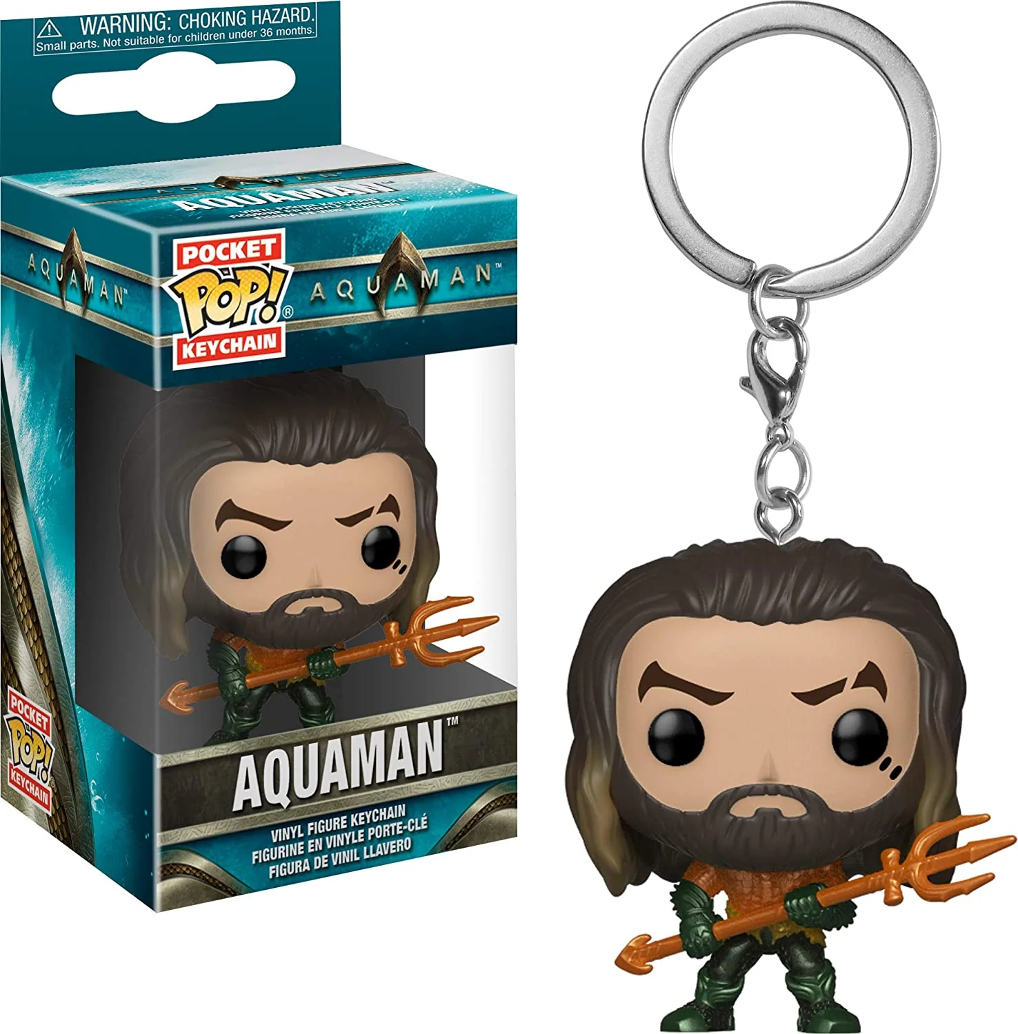 Funko Pop Keychain Aquaman Movie - Arthur Curry Vinyl Figure - Image 1