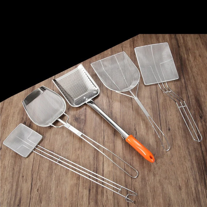 Stainless Steel Fryer Strainer Spatula - Image 1