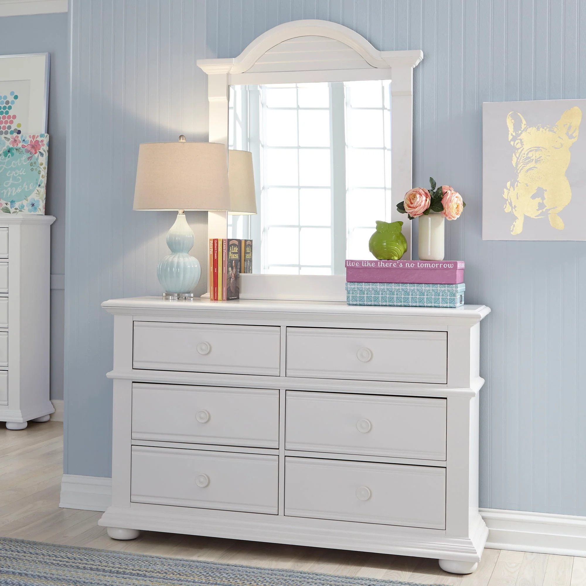 Summer House - Small Mirror - Oyster White - Image 3