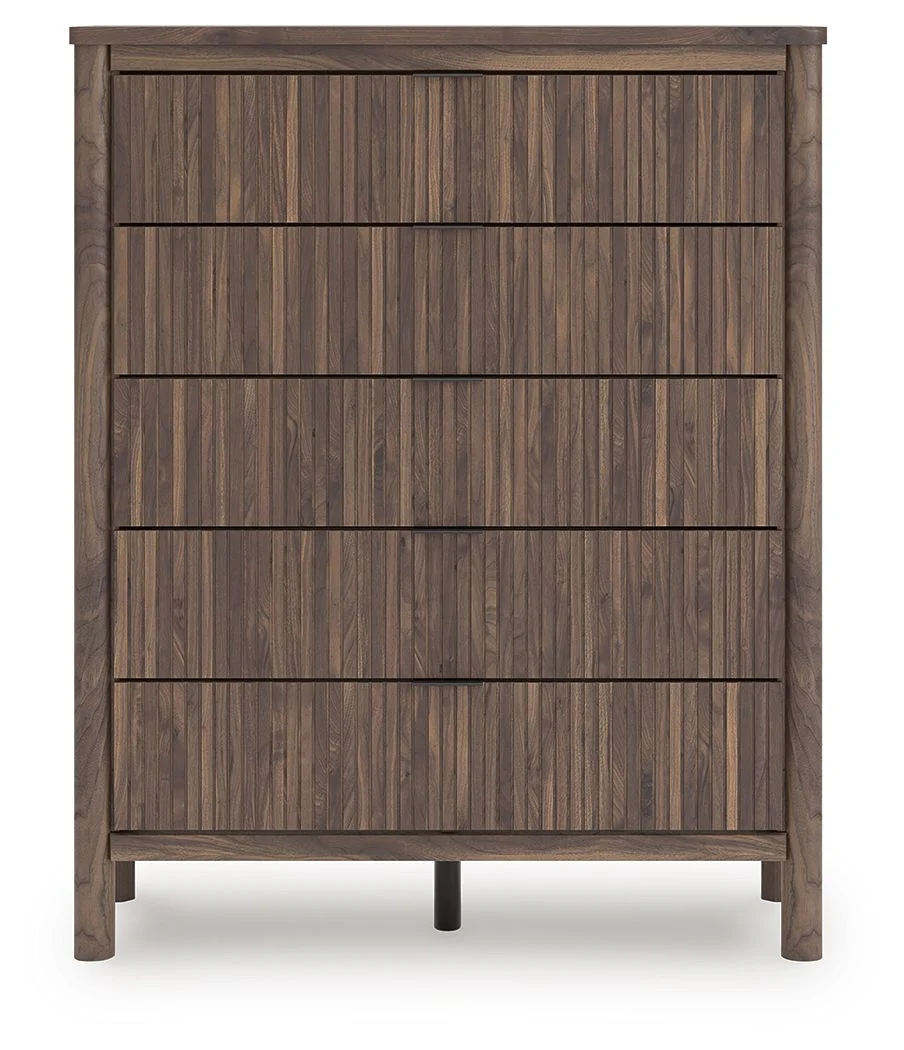 Pamytta - Five Drawer Wide Chest - Brown - Image 3