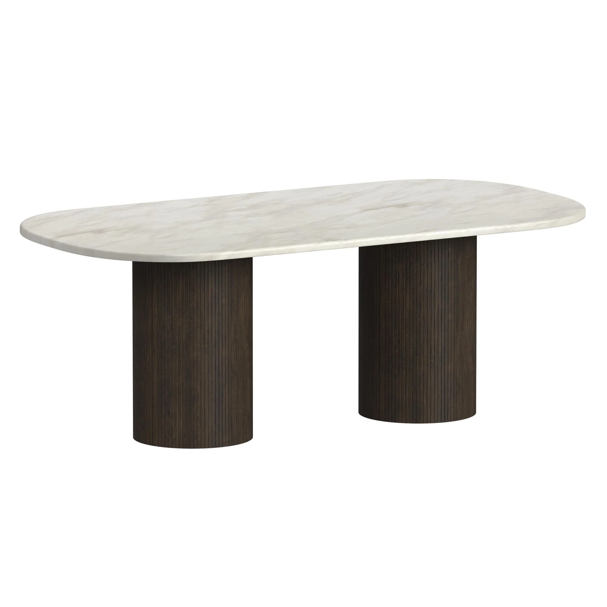 Sylvie – Oval Dining Table With Faux Marble Top