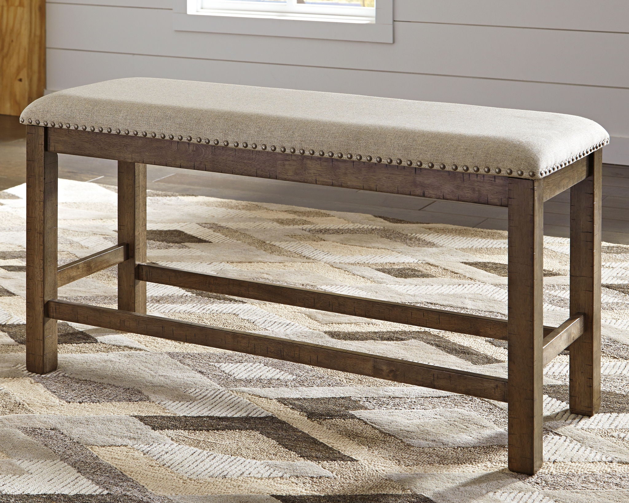 Moriville - Double UPH Bench  - Beige - Image 3