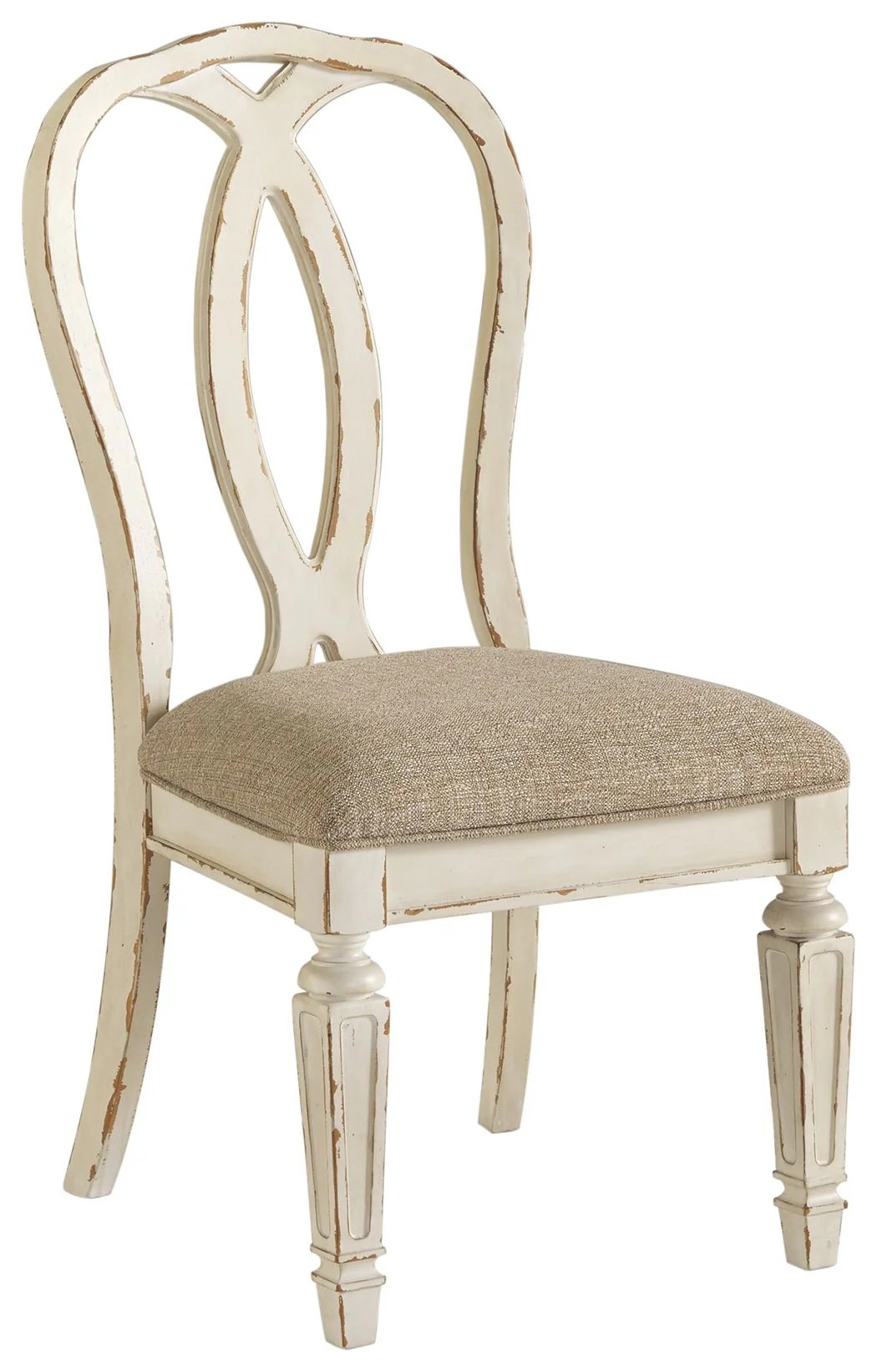 Realyn - Dining UPH Side Chair (Set of 2) - Ribbonback - Chipped White - Image 1