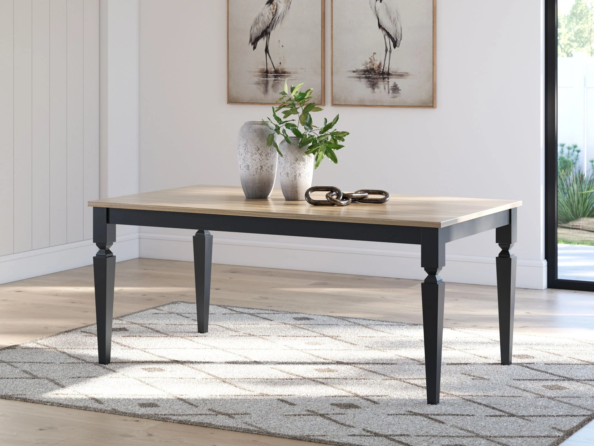 Brenkerton - Rectangular Dining Room Table - Grayish Brown / Black - Image 1