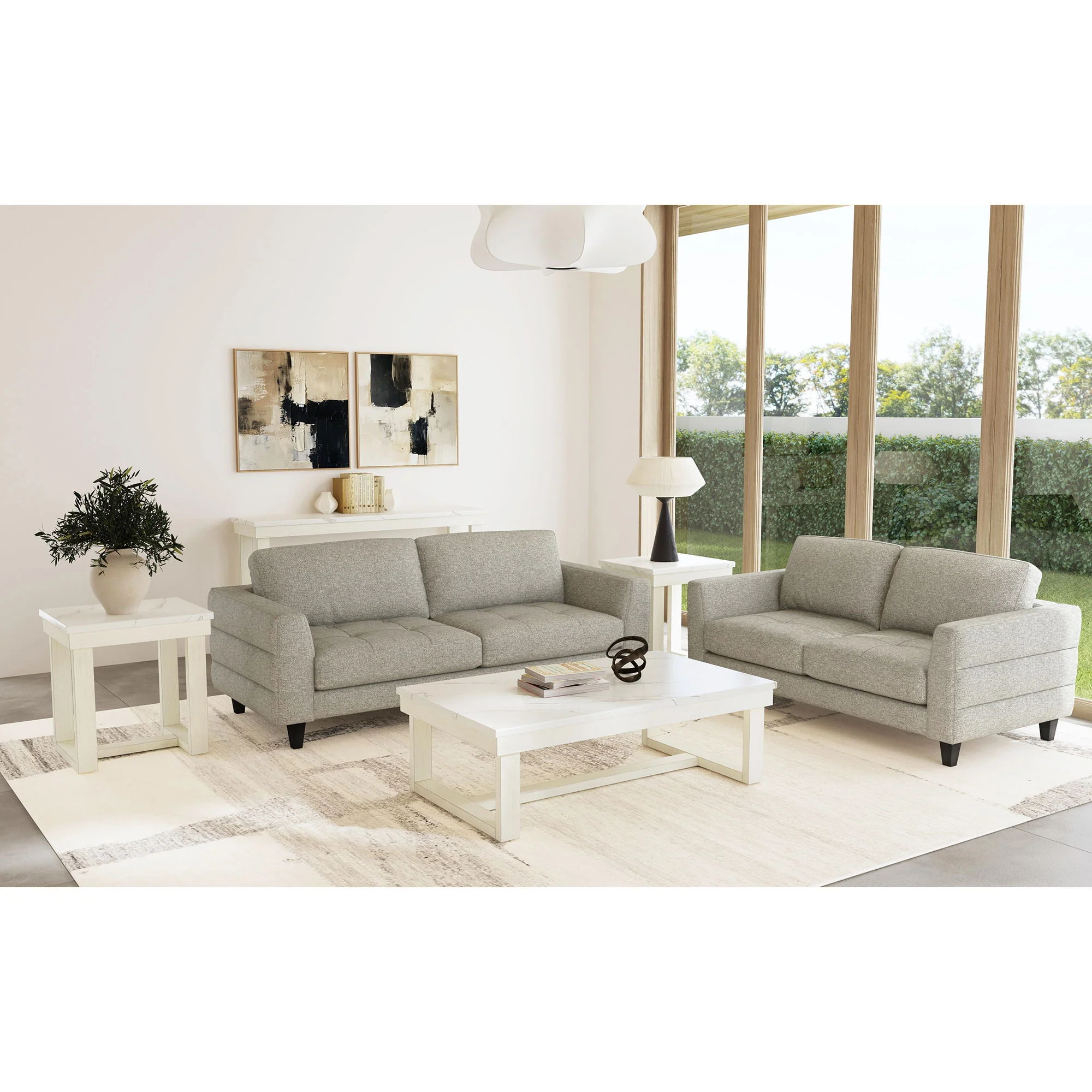 Catilin - Sofa Table - Brushed White - Image 3