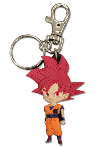 Dragon Ball Super SSG Goku Super Saiyan God Keychain Great Eastern Entertainment - Image 1