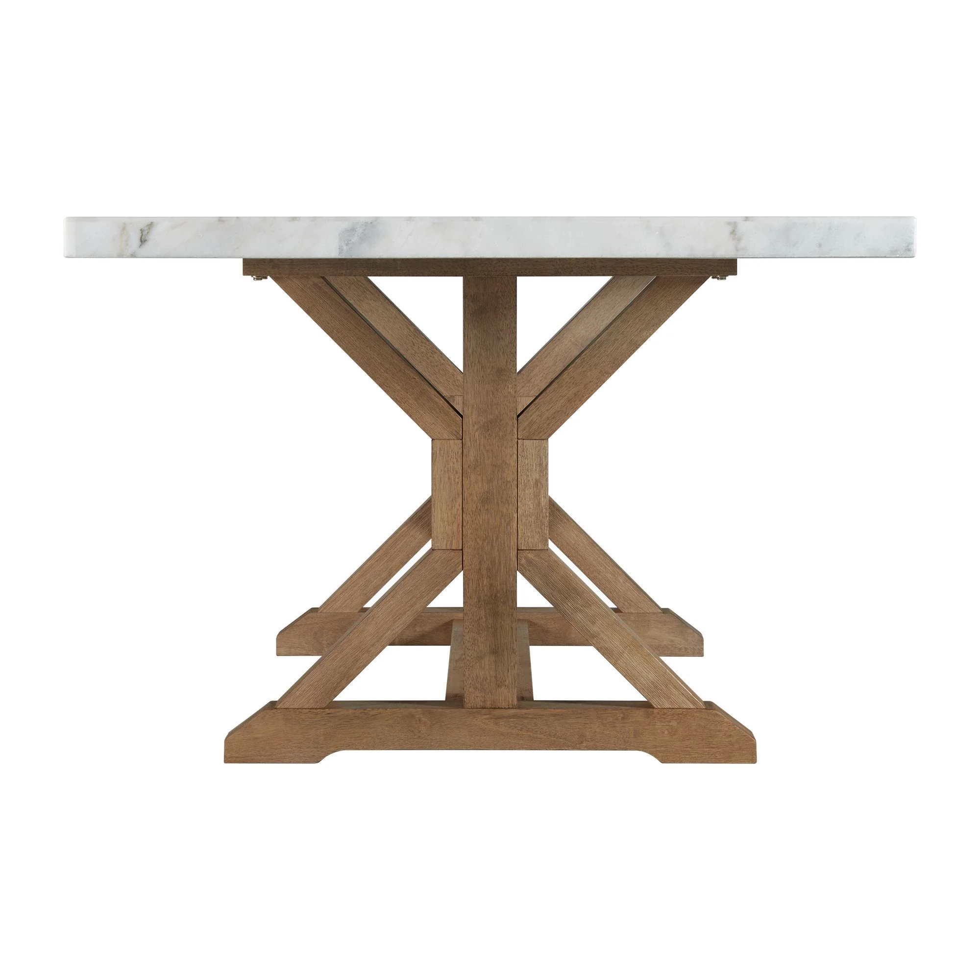 Lakeview - Marble Standard Height Rectangular Dining Table - White - Image 2