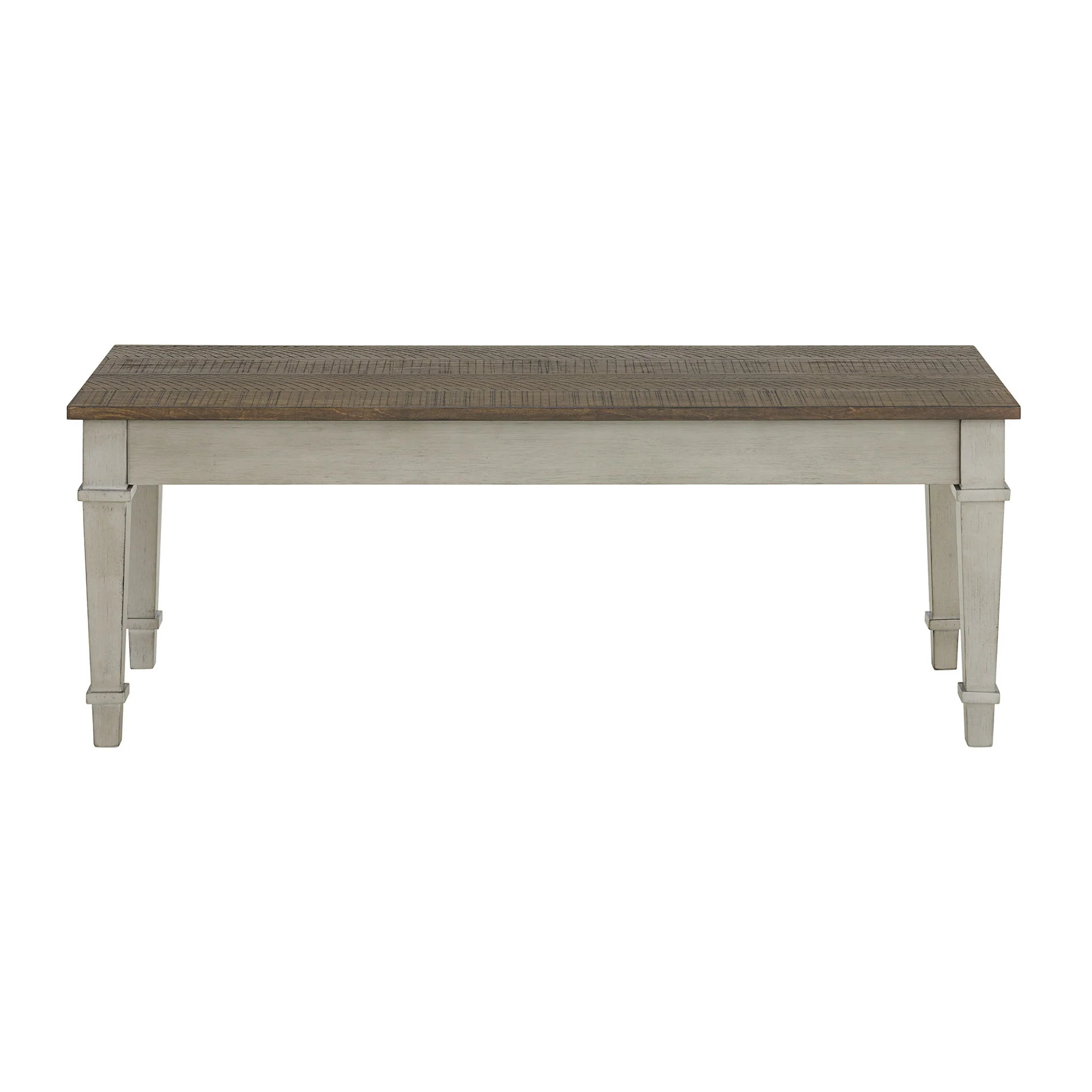 Farmington - Storage Dining Bench - Medium Brown And Washed Stone - Image 3