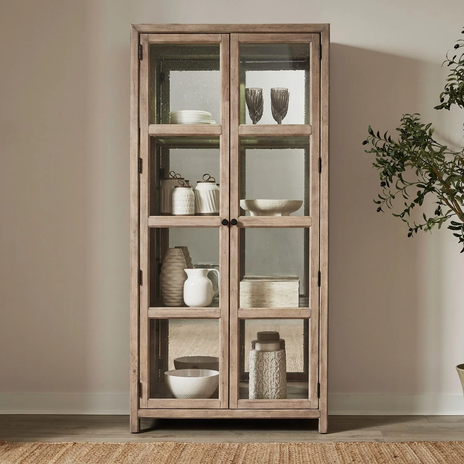 Proximity Place - Bunching Display Cabinet - Barley Buff - Image 1