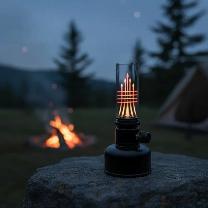 Mini Gas Flame Torch Table Lamp - Image 3