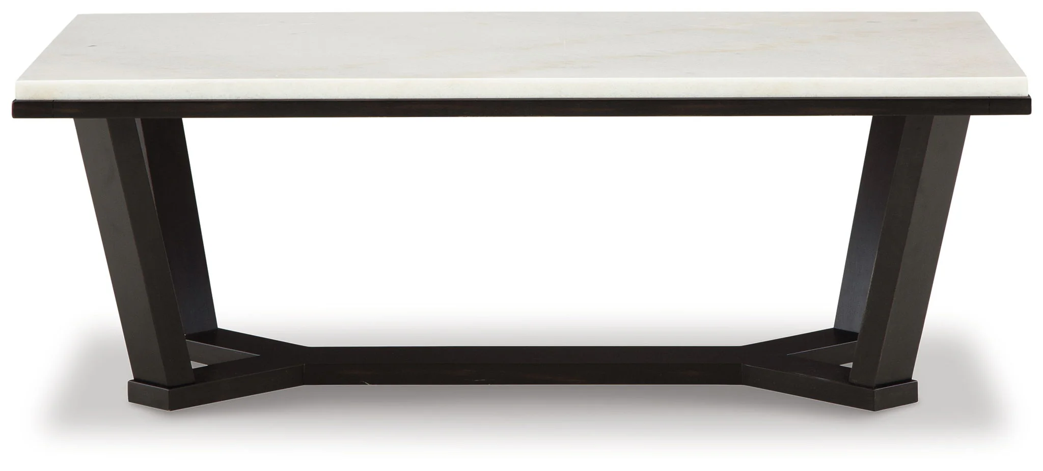 Fostead - Rectangular Cocktail Table - White / Espresso - Image 3