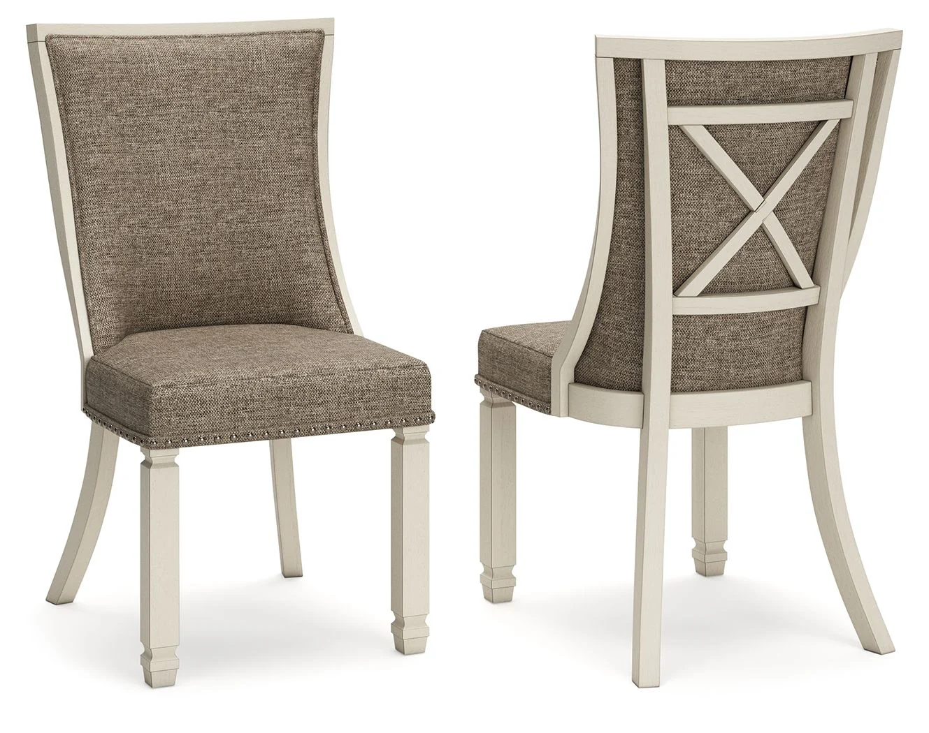 Bolanburg - Dining UPH Side Chair (Set of 2) - Lattice Back - Brown / Beige - Image 1