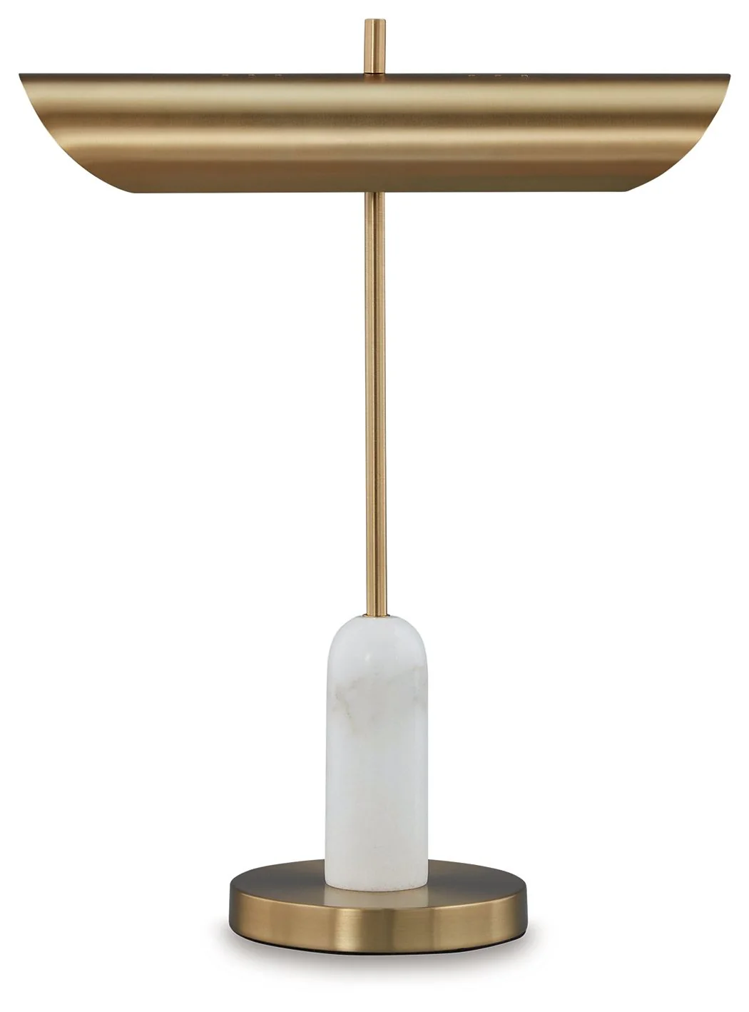 Rowleigh - Marble Desk Lamp - Gold Finish / White - Image 1